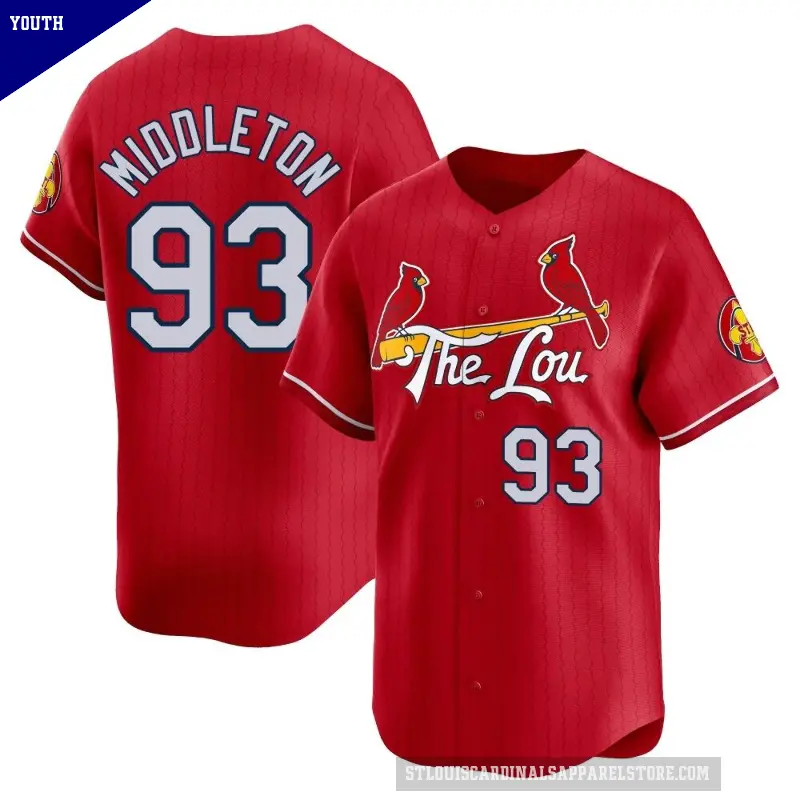 Youth No.93 Keynan Middleton St. Louis Cardinals Red Limited 2024 City Connect Jersey